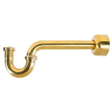 1-1/4" 17 Ga P-Trap w/ Box Flange- Polished Unlacquered Brass