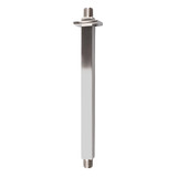 1/2" MPT x 12" Square Ceiling Shower Arm w/ Flange- PVD Satin Nickel