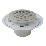 2" X 3" PVC Low Profile Bolt Down Shower Drain - PVD Stainless Steel