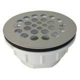 2" PVC Shower Stall Drain w/ Receptor Base- PVD Satin Nickel