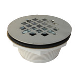 2" PVC No Caulk Shower Drain - PVD Stainless Steel