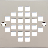 4 -1/4" OD Square Strainer w/ 3 -3/8" Screw Holes- PVD Polished Nickel