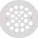4 -1/4" OD Strainer w/ 2-5/8" Screw Holes- White