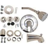 Universal Kit (Delta, Moen, Price Pf) for Tub/Shower - PVD Satin Nickel