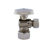 5/8" OD X 3/8" OD Qtr Turn Angle Stop, Lead Free- PVD Polished Nickel