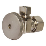 5/8" OD X 3/8" OD Qtr Turn Angle Stop, Lead Free- PVD Stainless Steel