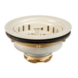 Brass Duo Basket Strainer w/ O-ring Stopper - Biscuit
