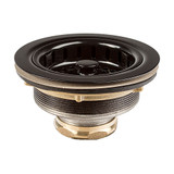 Brass Duo Basket Strainer w/ O-ring Stopper - Black