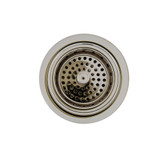 Brass Duo Basket Strainer w/ O-ring Stopper - PVD Polished Nickel
