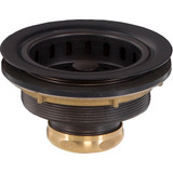 Brass Duo Basket Strainer w/ O-ring Stopper - Oil Rubbed Bronze