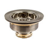 Brass Duo Basket Strainer w/ O-ring Stopper - PVD Satin Nickel