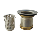 Deep Junior Duo Basket Strainer w/ 3" Shank- PVD Satin Nickel