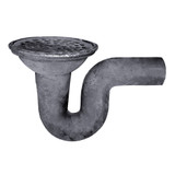 3" Des Moines Pattern Cast Iron Floor Drain w/ Trap