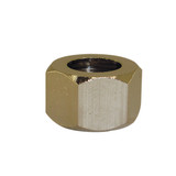 3/8" OD Brass Compression Nut - Chrome Plated