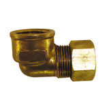 1/2" OD x 1/2" FPT Brass Compression Elbow (lead free)