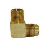 1/4" Flare x 1/4" MPT Brass Elbow
