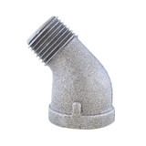 1" MPT x 1" FPT Galvanized Malleable Banded 45º Street Elbow
