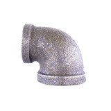1/2" x 3/8" FPT Galvanized Malleable Banded Reducing 90º Elbow