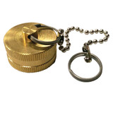 3/4" FHT Brass Hose End Cap w/ Chain