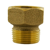 3/4" FHT x 3/4" MPT x 1/2" FPT Brass Hose Nipple