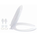 Elongated Commercial Open-front Plastic Toilet Seat- White