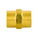 1/4" Threaded Yellow Brass Coupling- Lead Free