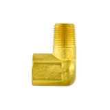 1/8" Threaded Yellow Brass 90 deg Street Elbow- Lead Free