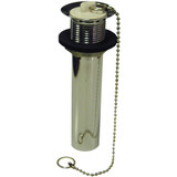 1-1/4" x 5" 1 Piece Brass CO Plug- Chrome Plated