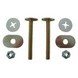 1/4" x 2-1/4" Brass Closet Bolt Set w/ Oval Washers/ Speed Nuts - Paired