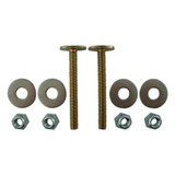 1/4" x 2-1/4" Closet Bolt Set w/ Round Washers/ Acorn/Hex Nuts- Double Packed