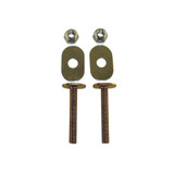5/16" x 2-1/4" Brass Closet Bolt Set w/ Oval Washers- Paired