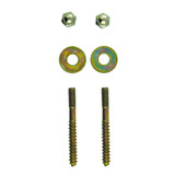 1/4" x 2-1/2" Solid Brass Closet Screw and S.S. Round Washer- Paired