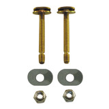1/4" x 2-1/4" Snap-off Brass Closet Bolts w/ Oval Washers- Paired