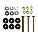 5/16" x 3" 3pc Brass Tank to Bowl Bolt Kit w/ Hex Nuts