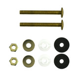 5/16" x 3" Brass Tank to Bowl Bolt Kit w/ Hex Nuts and Poly Wingnut