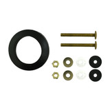 5/16" x 3" Brass Tank to Bowl Bolt Kit w/ Hex Nuts, Gasket and Poly Wingnut