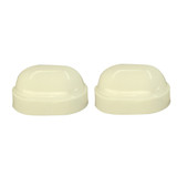 WHITE OVAL TOILET BOLT CAPS