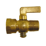 1/4" MPT X 1/4" FPT Air Cock Lever Handle w/ Hex Shoulder