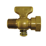 1/4" MPT x 1/4" FPT Air Cock Tee Handle w/ Hex Shoulder