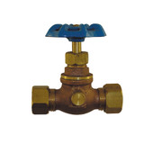 3/4" (7/8" OD) Brass Stop & Waste Valve-Compression- Lead Free
