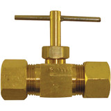 1/4" OD x 1/4" OD Straight Needle Valve - Lead Free