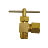 1/4" OD x 1/8" MPT Straight Needle Valve- Lead Free