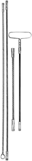 Extension Rods and Accessories for Flue, Boiler, and Chimney Cleaning Brushes