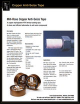 Copper-Filled PTFE Tape for Anti-Seize Thread Sealing - Spec Sheet