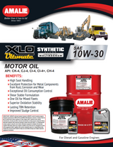 Super XLO Ultimate Full Synthetic Blend with Moly 10W-30 - 55 Gallon Drum Spec Sheet