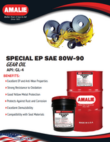 Amalie Multipurpose Hypoid Gear GL-4 80W-90 - 55 Gallon Drum Spec Sheet