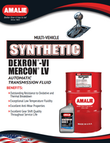 Amalie Synthetic Dexron-VI/Mercon LV Automatic Transmission Fluid - 55 Gallon Drum Spec Sheet