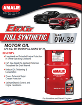 Amalie Elixir Full Synthetic 0W-30 - 55 Gallon Drum Spec Sheet