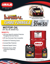 Amalie Imperial Turbo 20W-50 - 55 Gallon Drum Spec Sheet