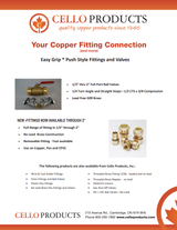 Push Fit Spec Sheet